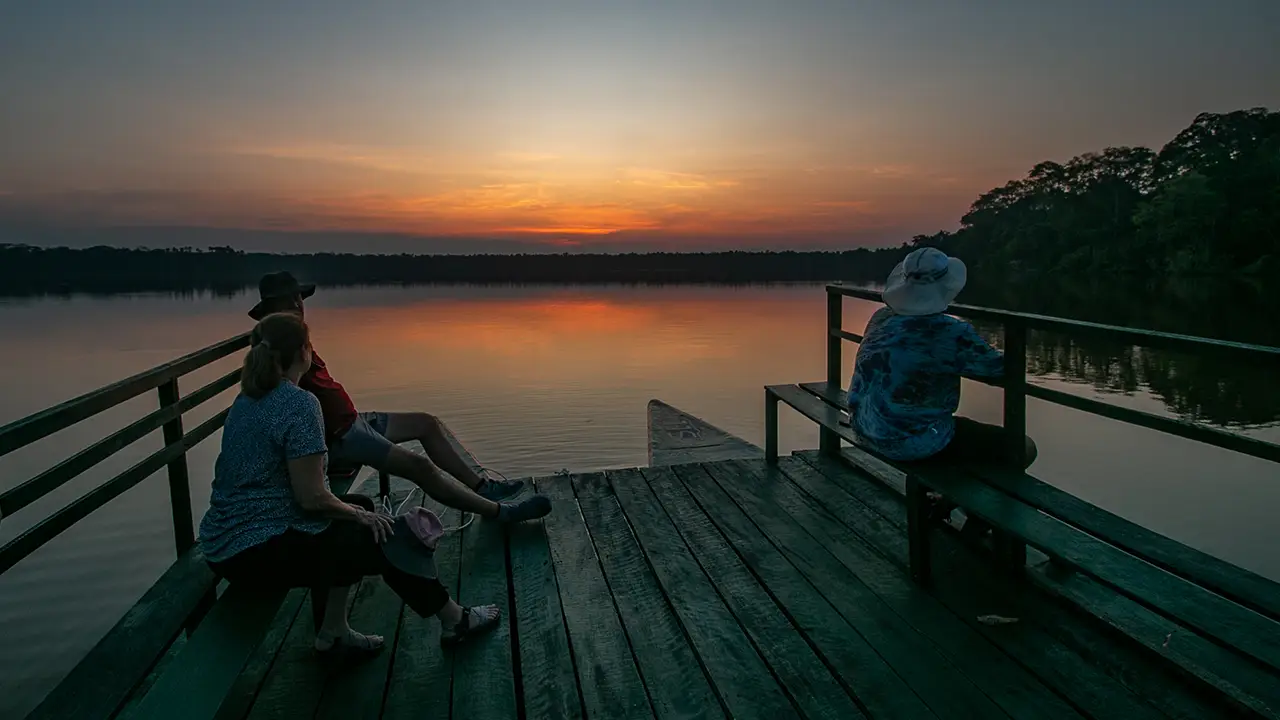 Sunset over Lake Sandoval